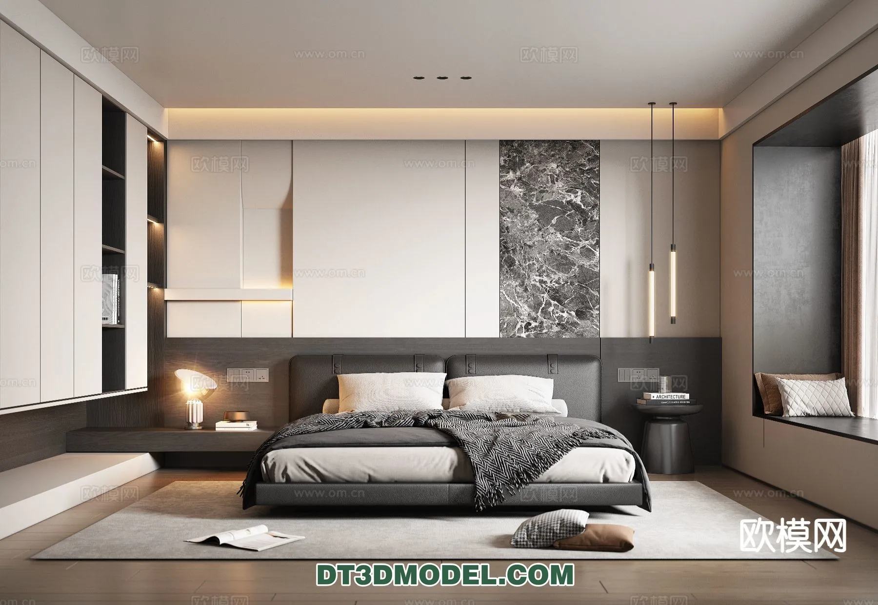 Bedroom - Italian Style - Interior 3D Scene - 063