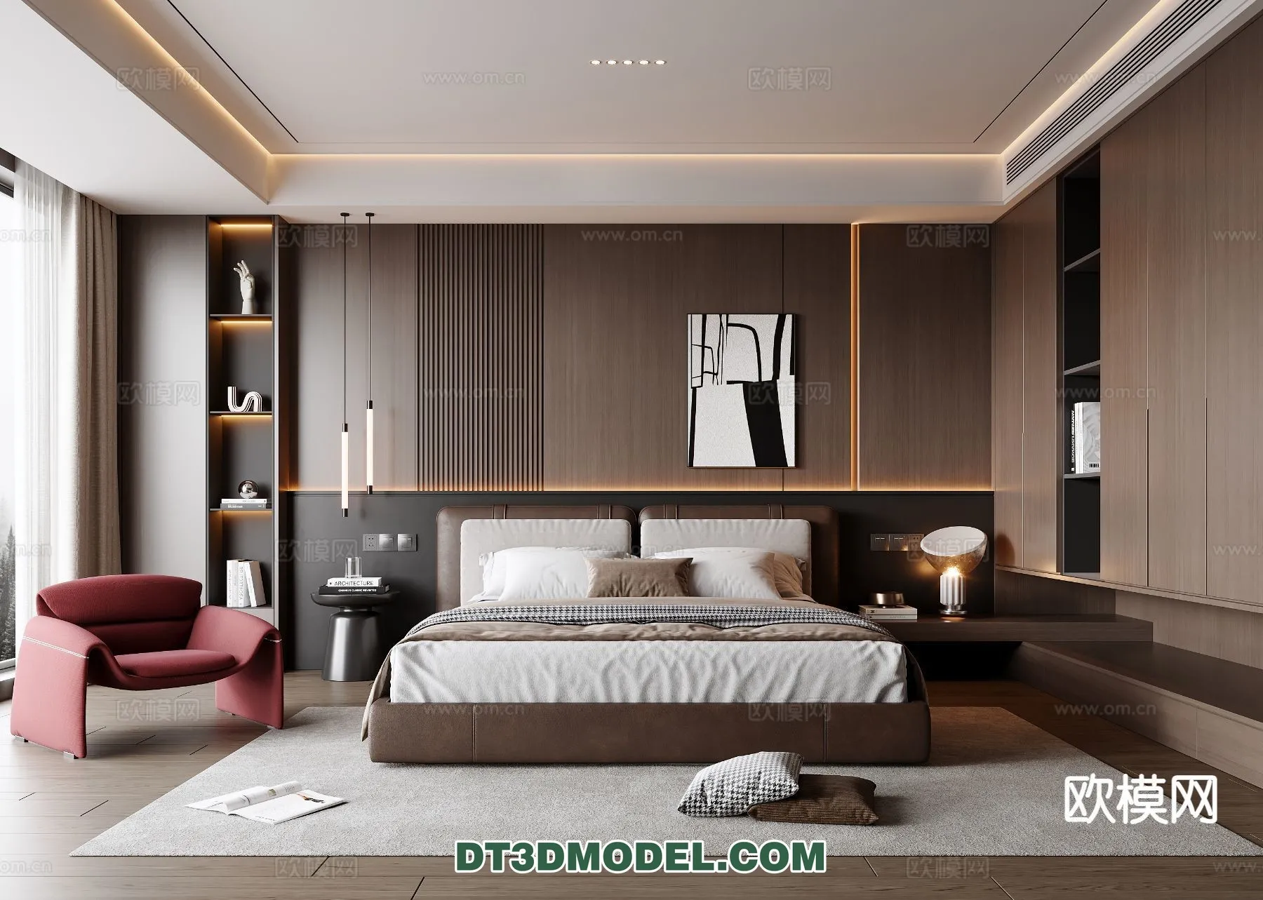 Bedroom - Italian Style - Interior 3D Scene - 078