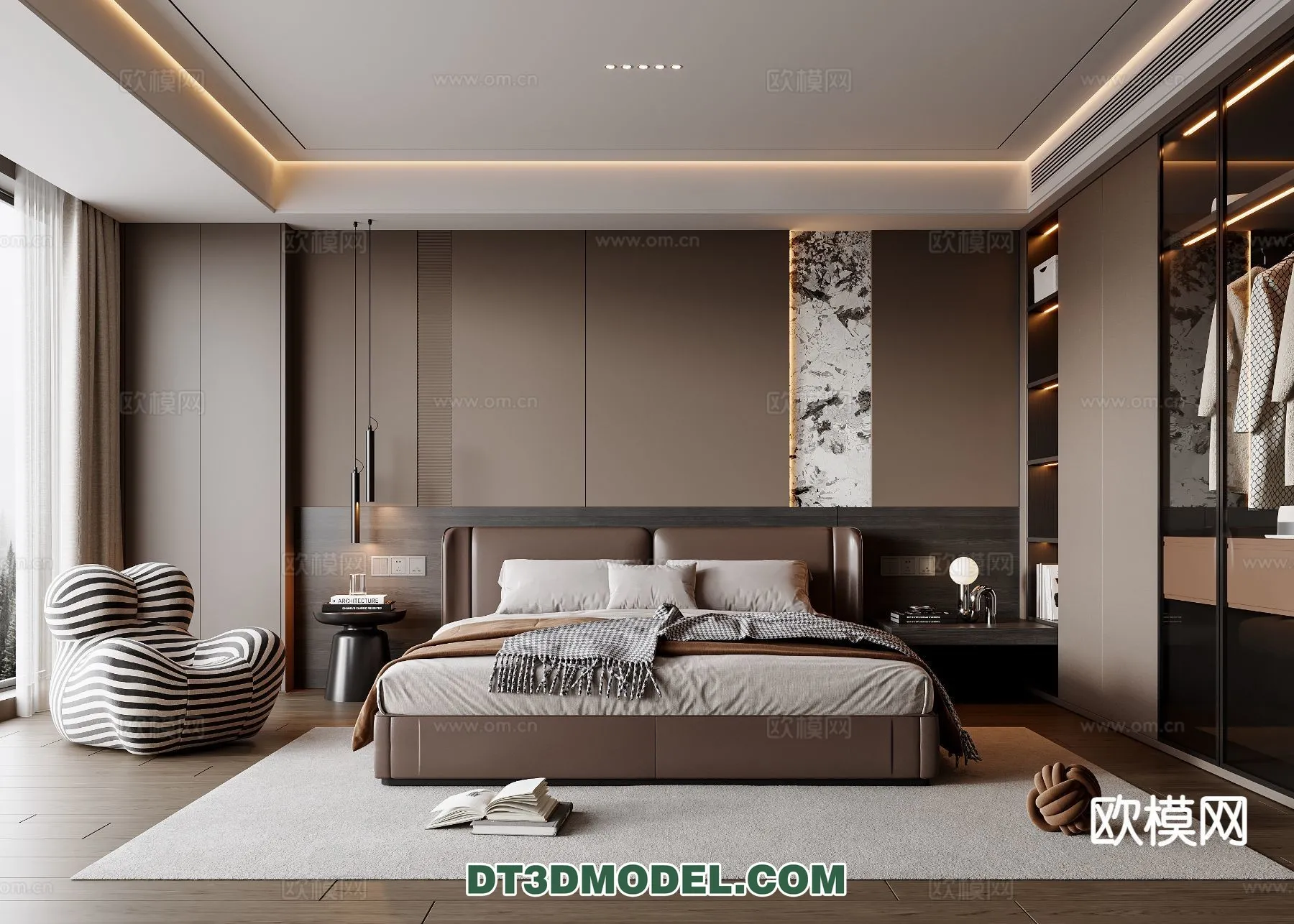 Bedroom - Italian Style - Interior 3D Scene - 086