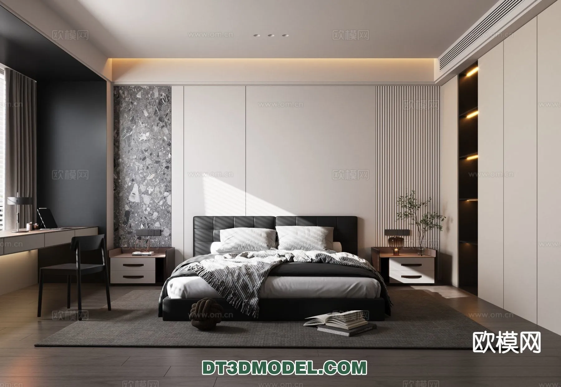 Bedroom - Italian Style - Interior 3D Scene - 090