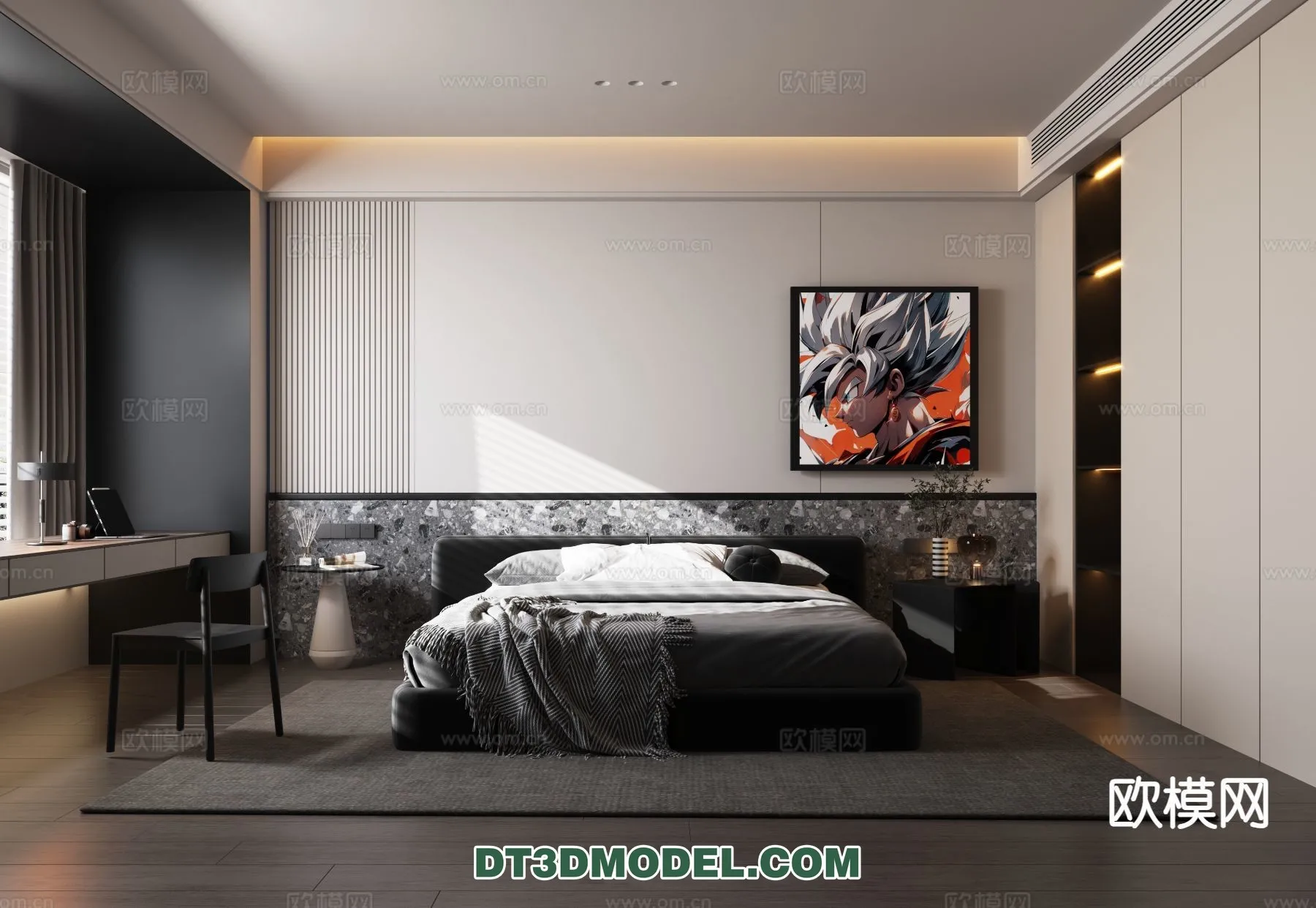 Bedroom - Italian Style - Interior 3D Scene - 097