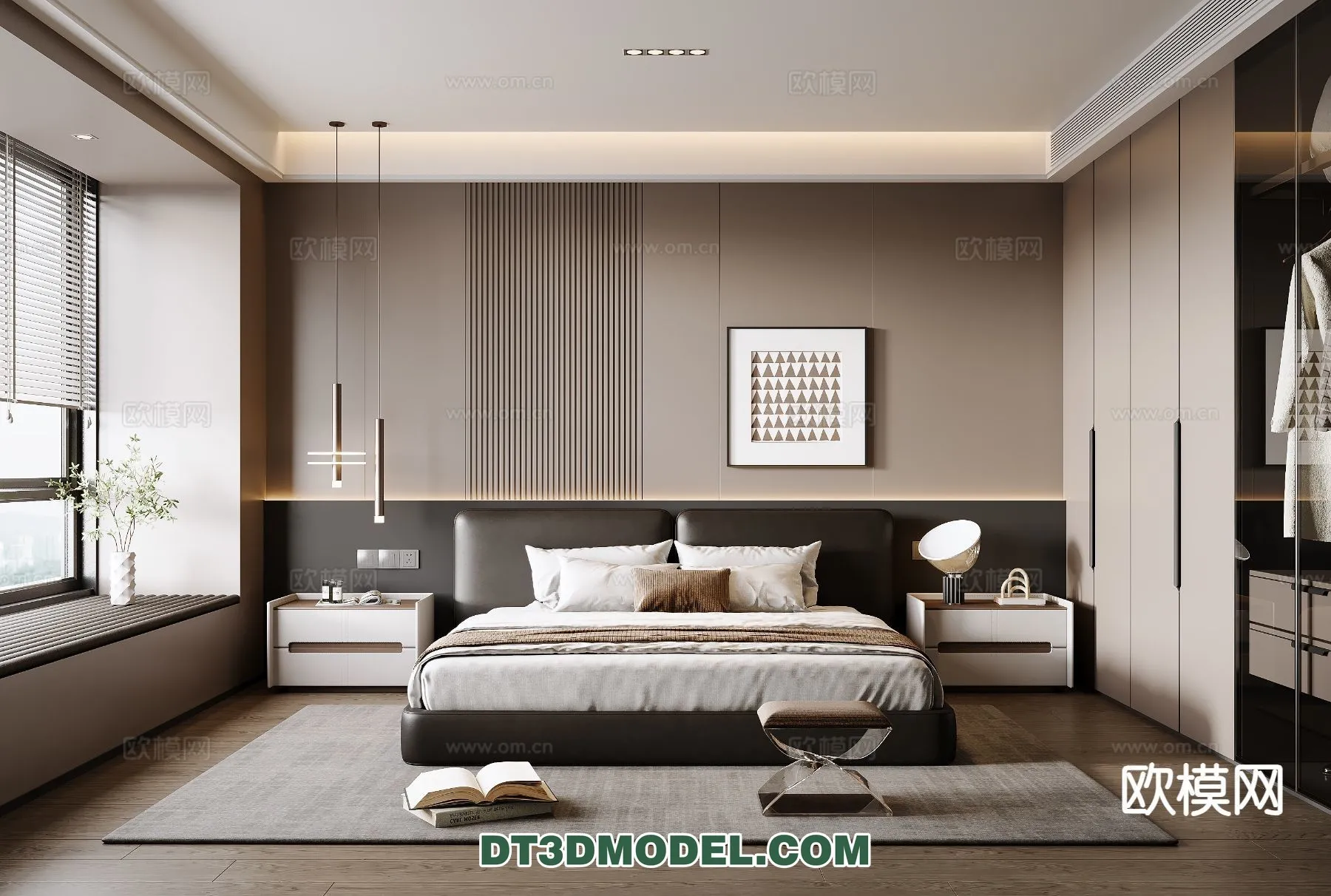 Bedroom - Italian Style - Interior 3D Scene - 098