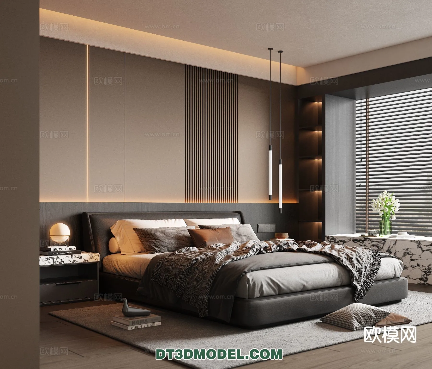 Bedroom - Italian Style - Interior 3D Scene - 099