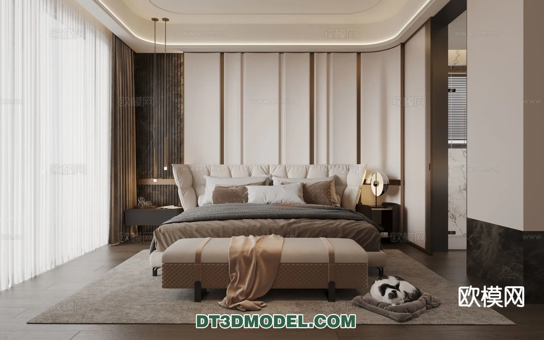 Bedroom - Italian Style - Interior 3D Scene - 109