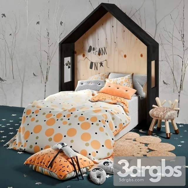 Bedroom Kid 03 3D Model Free