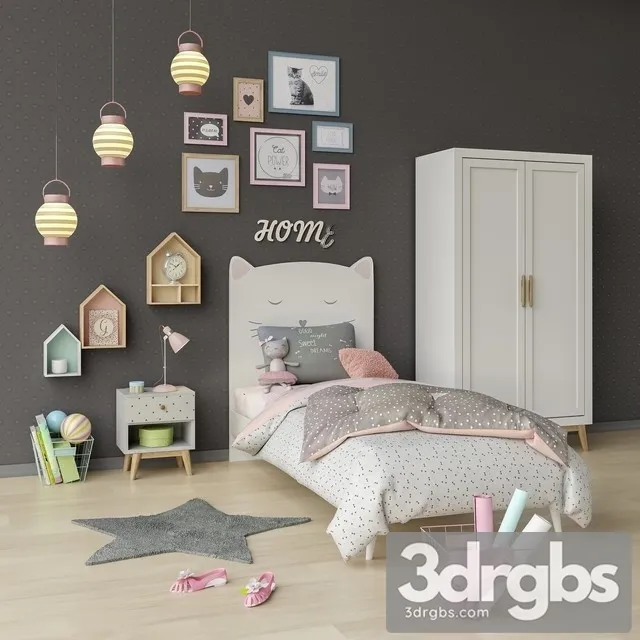 Bedroom Kid 05 3D Model Free