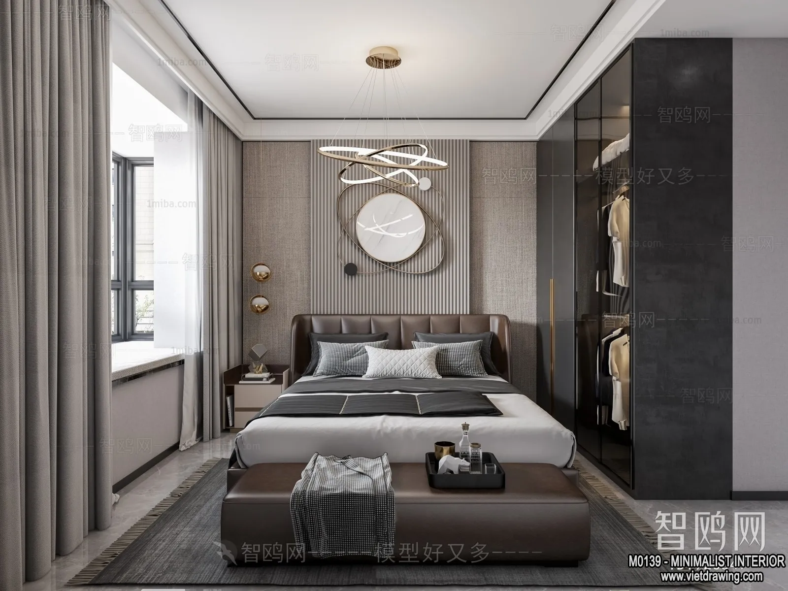 Bedroom - Minimalist Style - 3D Interior Scene - 015