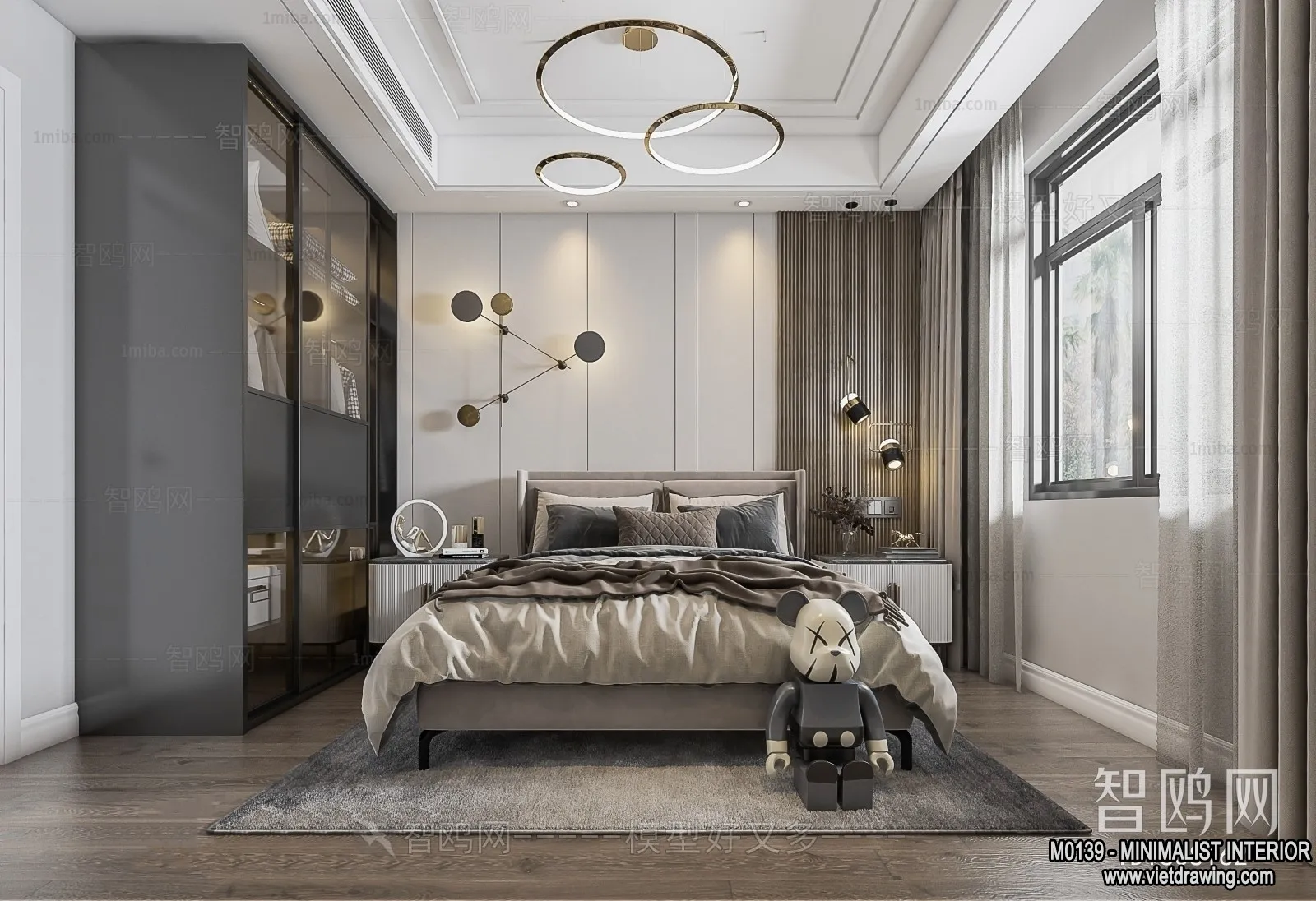 Bedroom - Minimalist Style - 3D Interior Scene - 018