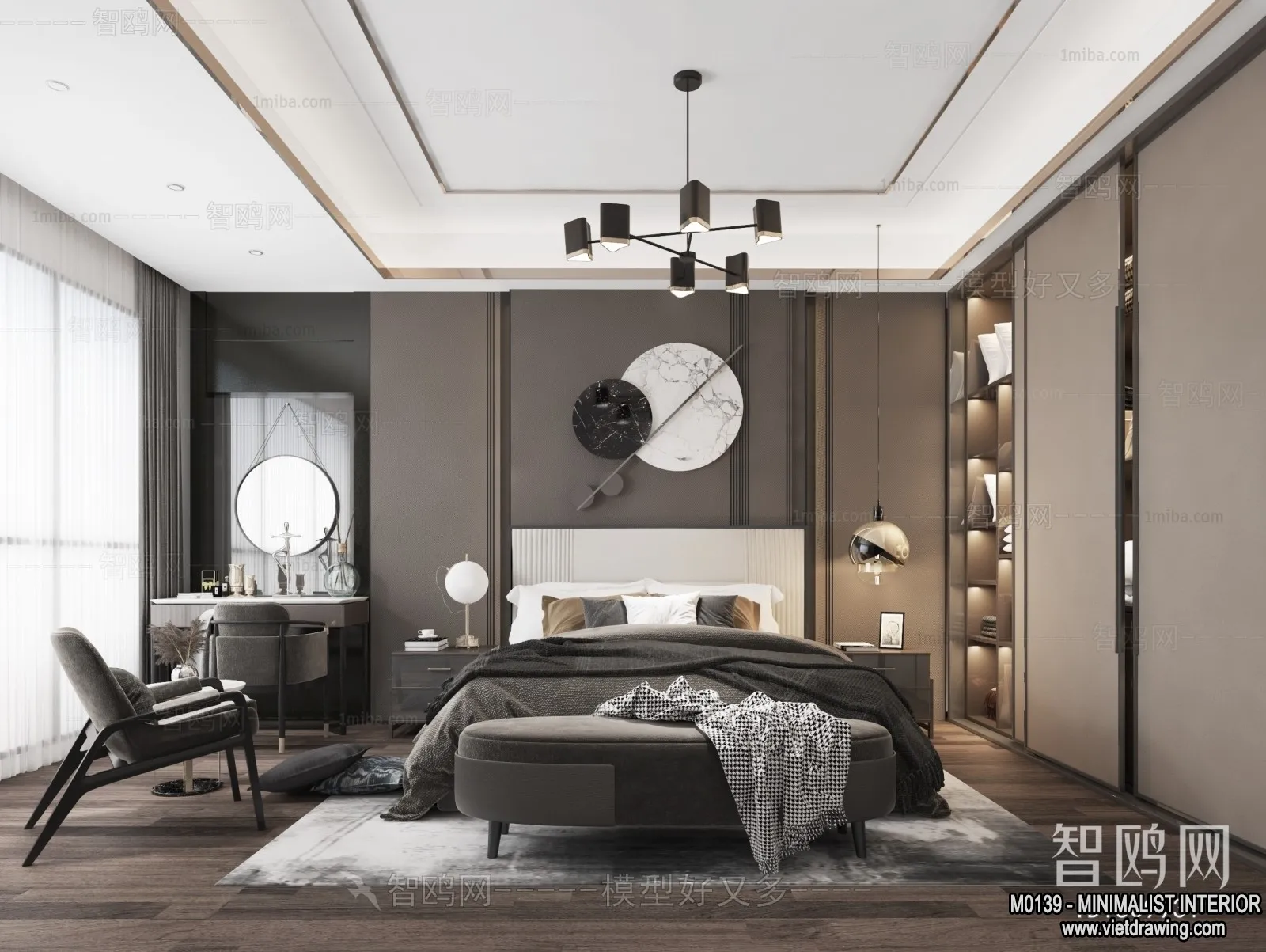Bedroom - Minimalist Style - 3D Interior Scene - 024