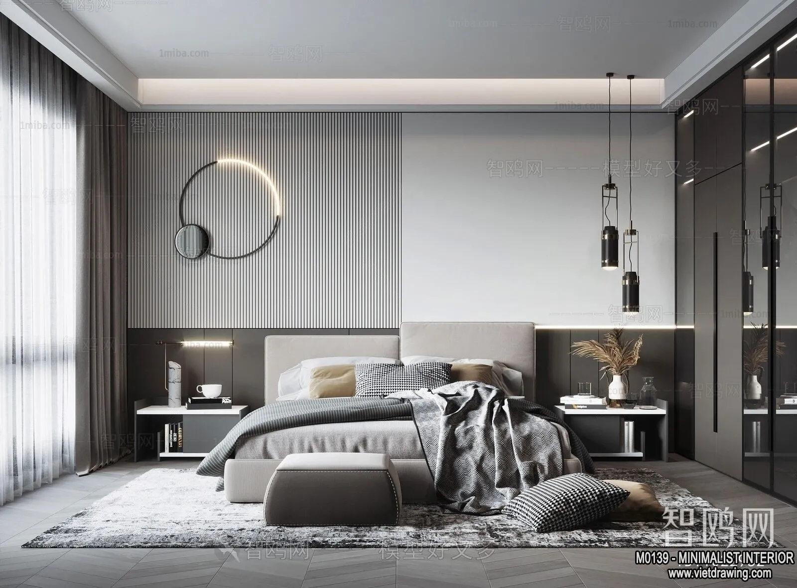 Bedroom - Minimalist Style - 3D Interior Scene - 027