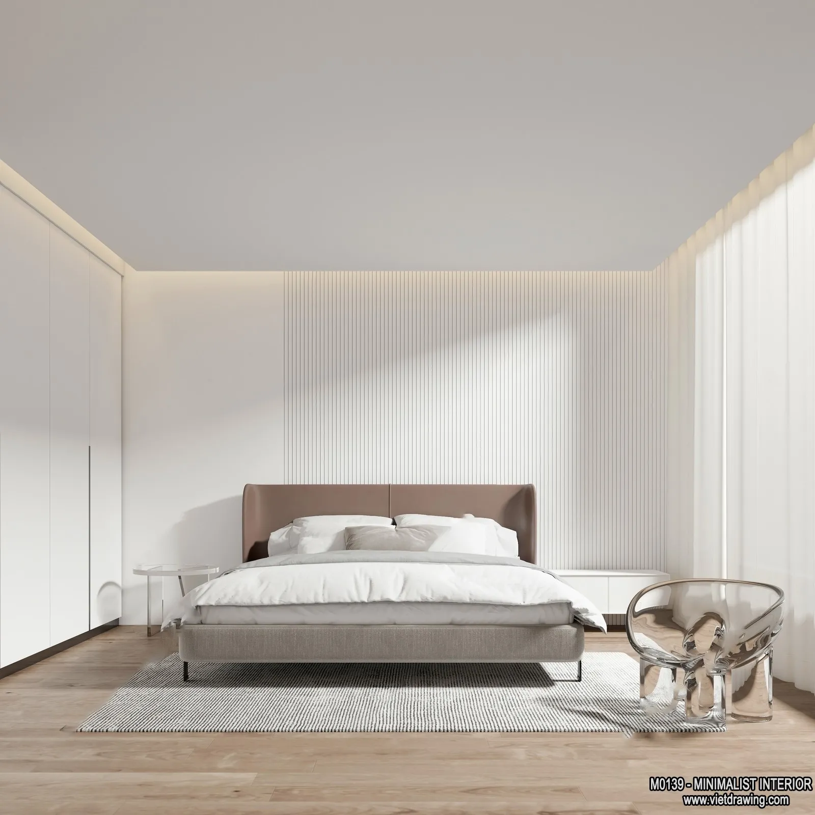 Bedroom - Minimalist Style - 3D Interior Scene - 042