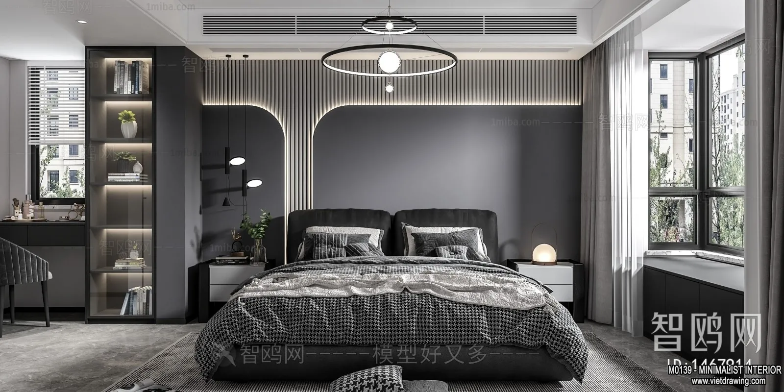 Bedroom - Minimalist Style - 3D Interior Scene - 048