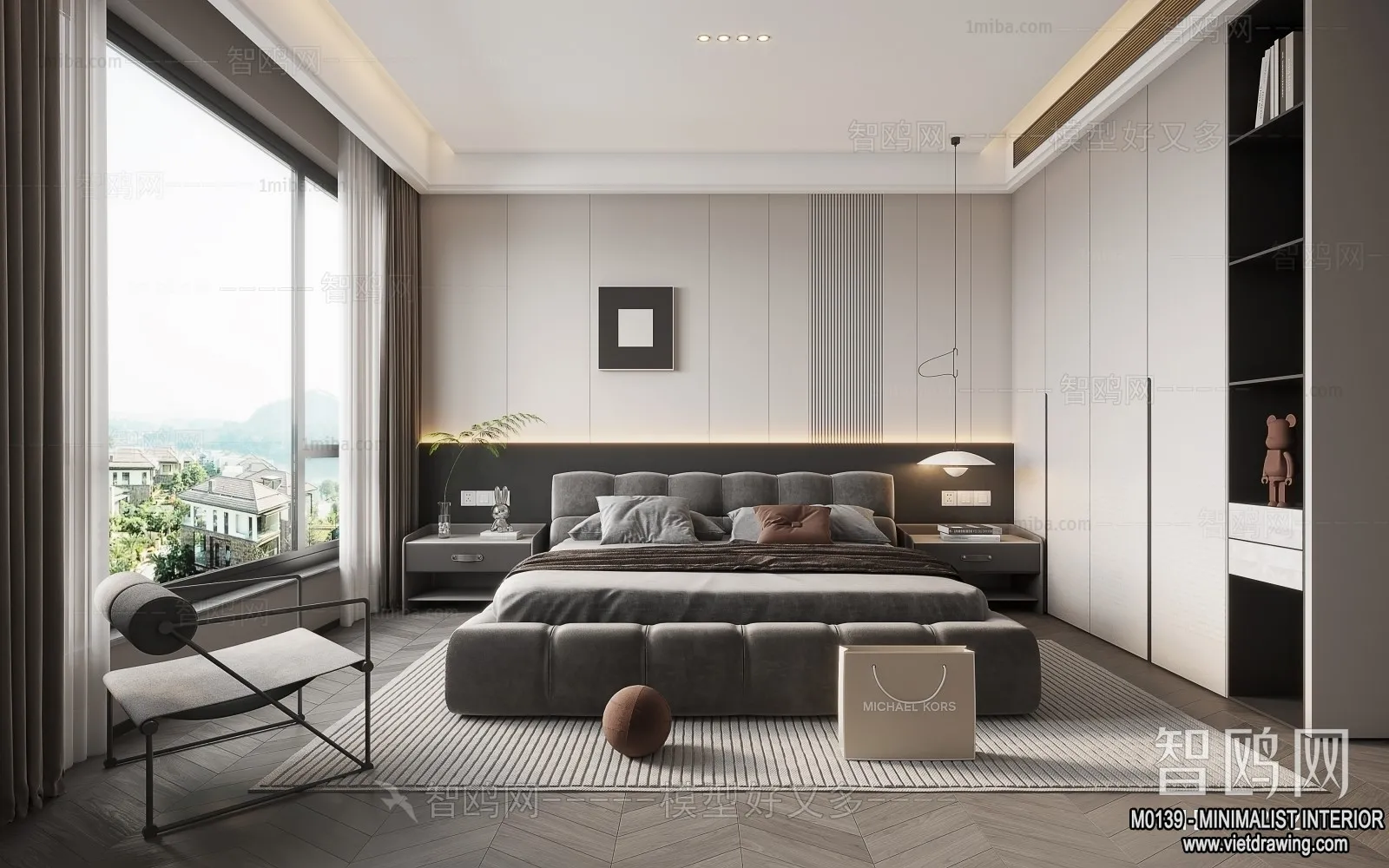 Bedroom - Minimalist Style - 3D Interior Scene - 049