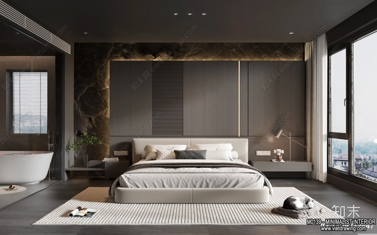 Bedroom - Minimalist Style - 3D Interior Scene - 050