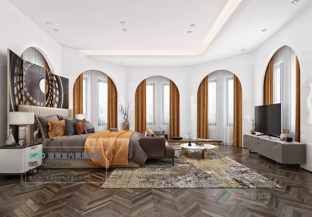 BEDROOM - MODERN STYLE - 3D MODELS