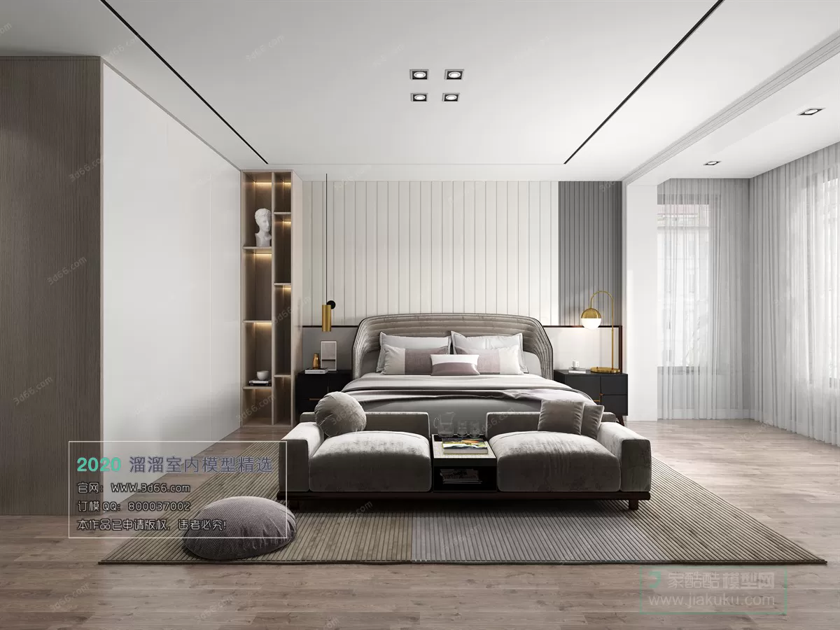 BEDROOM - MODERN STYLE - 3D MODELS