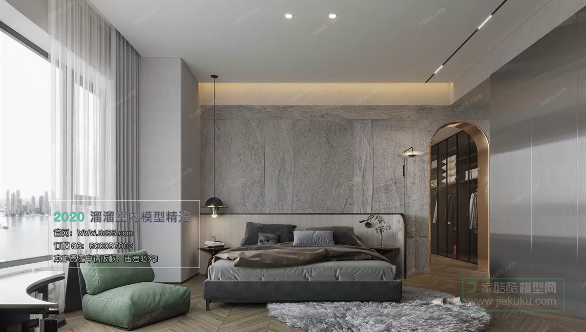 BEDROOM - MODERN STYLE - 3D MODELS