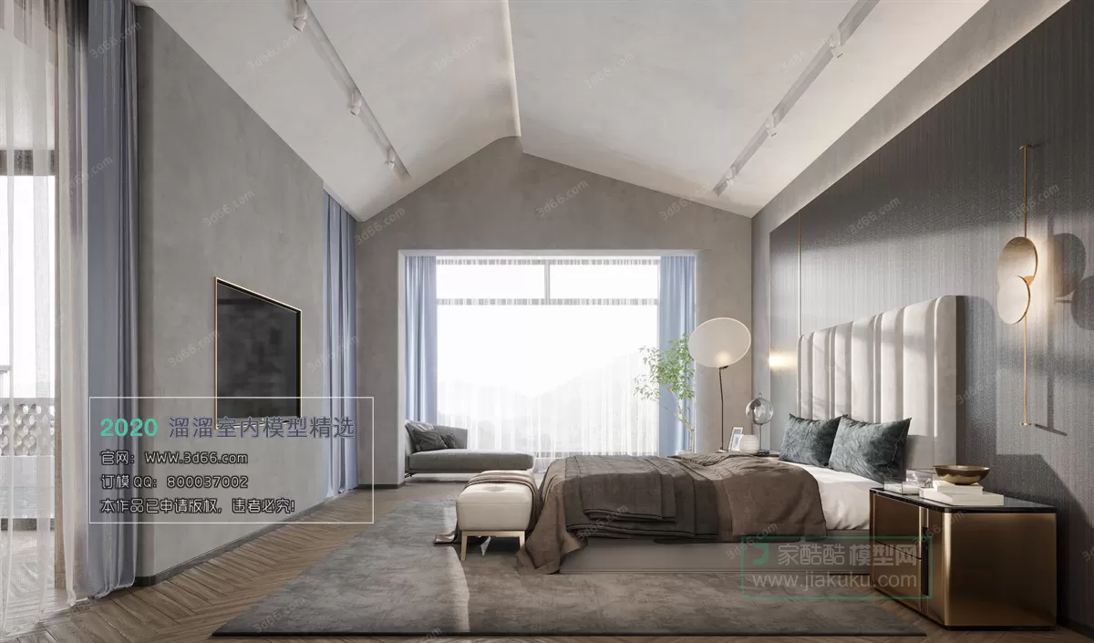 BEDROOM - MODERN STYLE - 3D MODELS