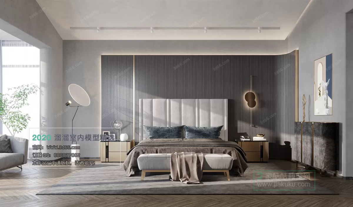 BEDROOM - MODERN STYLE - 3D MODELS