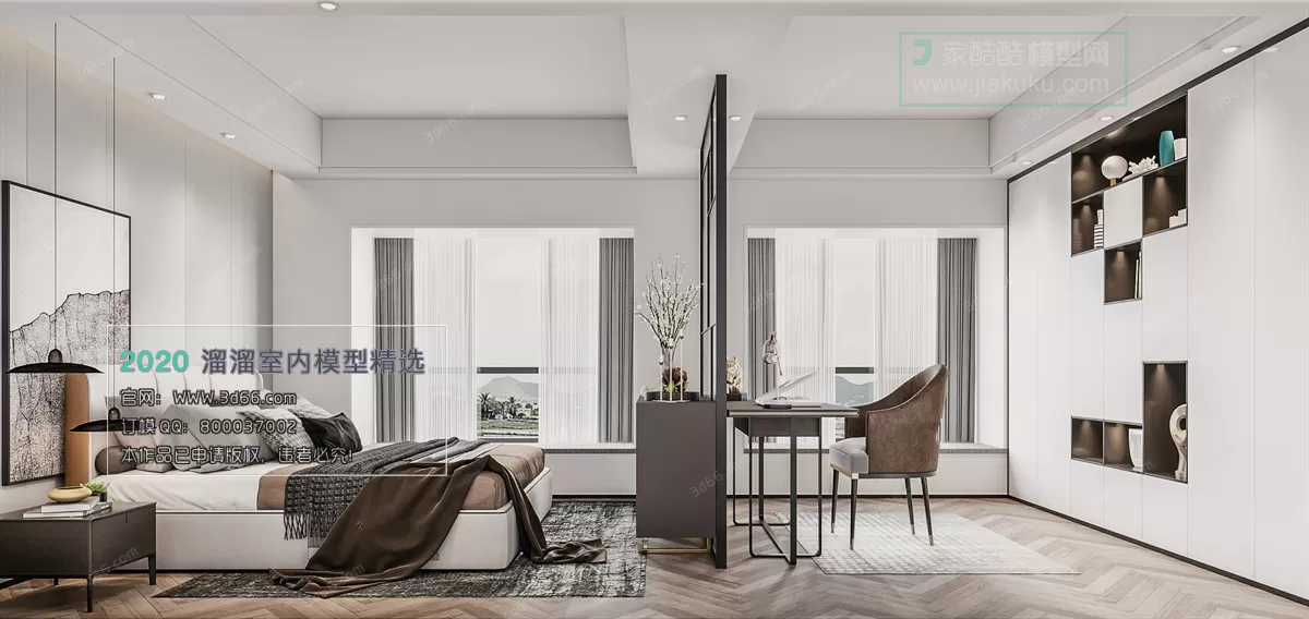 BEDROOM - MODERN STYLE - 3D MODELS