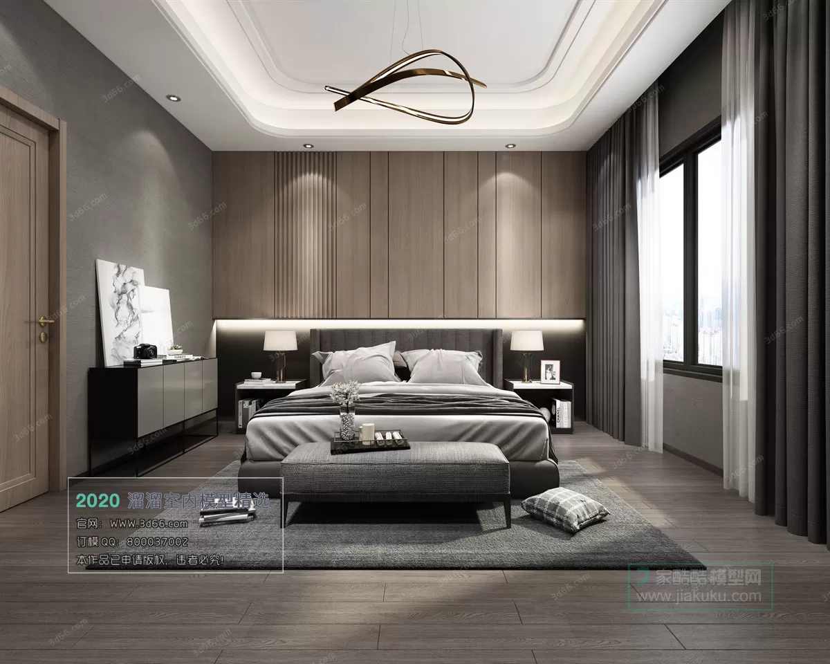 BEDROOM - MODERN STYLE - 3D MODELS