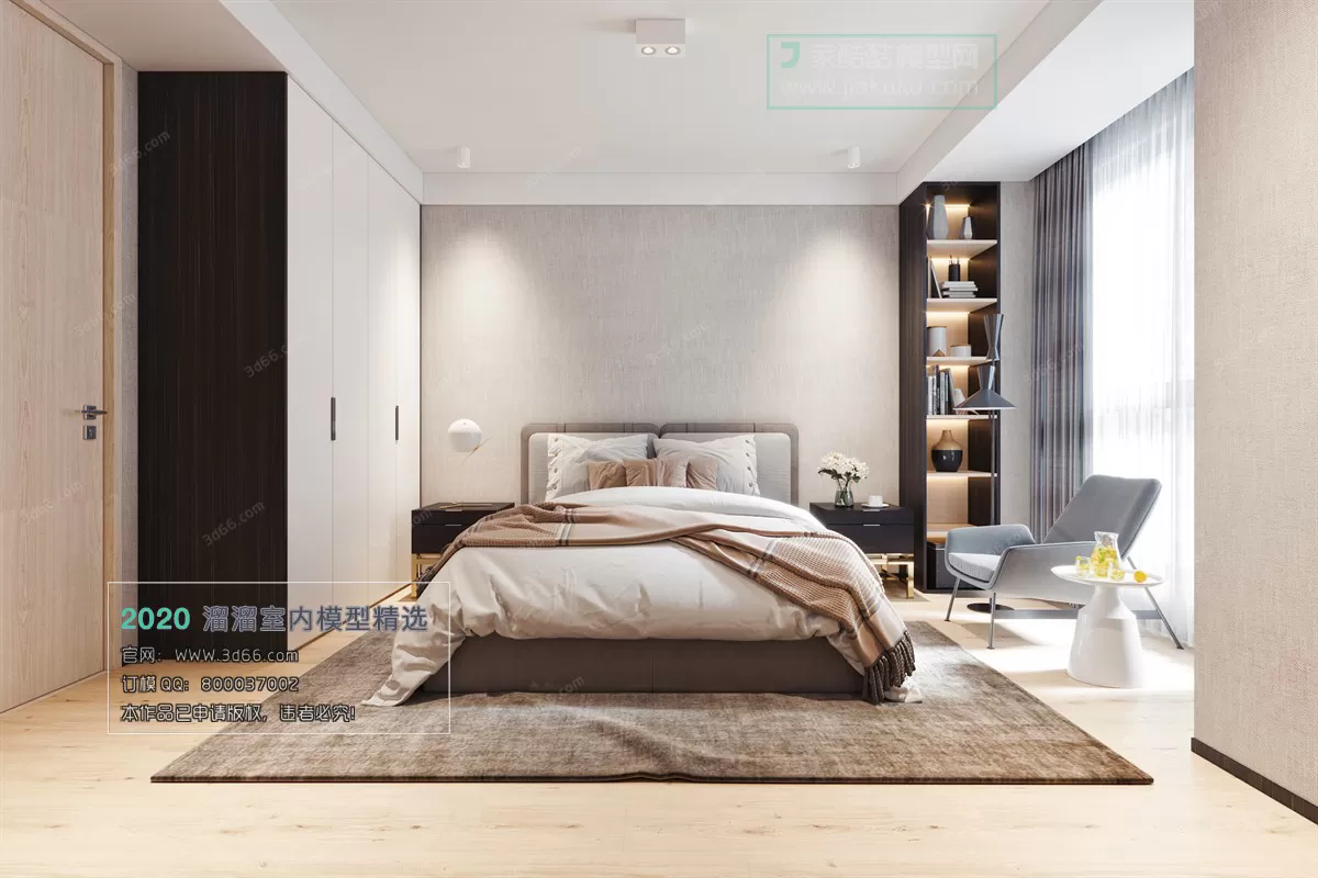BEDROOM - MODERN STYLE - 3D MODELS