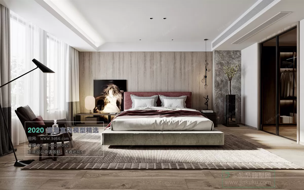 BEDROOM - MODERN STYLE - 3D MODELS