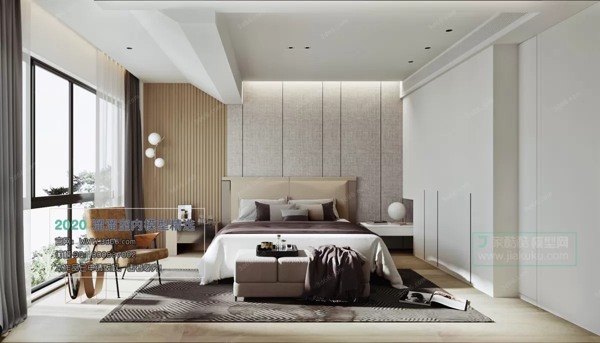 BEDROOM - MODERN STYLE - 3D MODELS