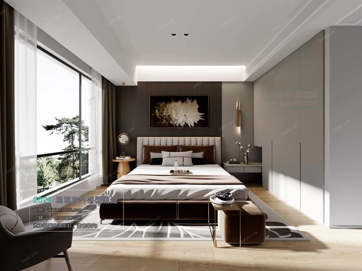 BEDROOM - MODERN STYLE - 3D MODELS