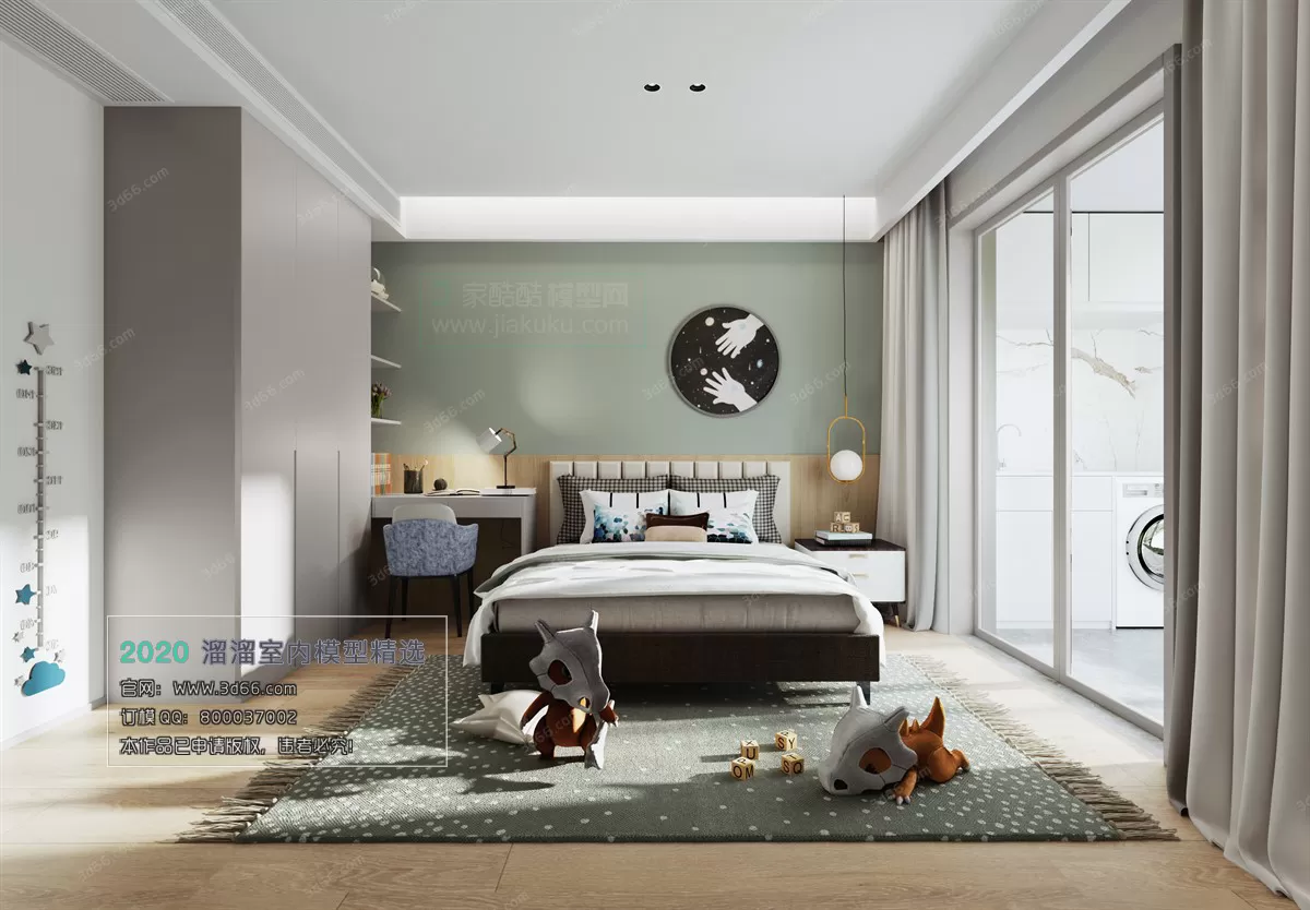 BEDROOM - MODERN STYLE - 3D MODELS