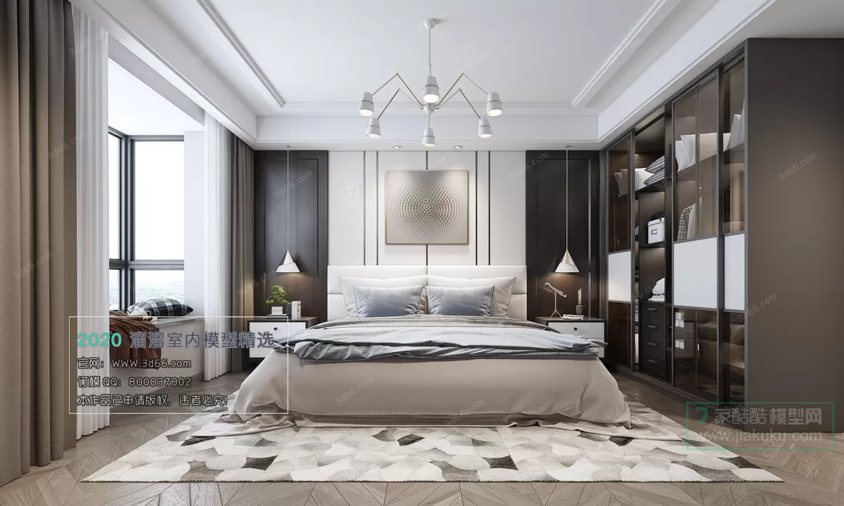 BEDROOM - MODERN STYLE - 3D MODELS