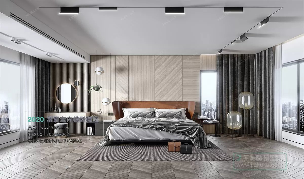 BEDROOM - MODERN STYLE - 3D MODELS