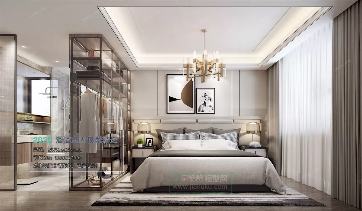 BEDROOM - MODERN STYLE - 3D MODELS