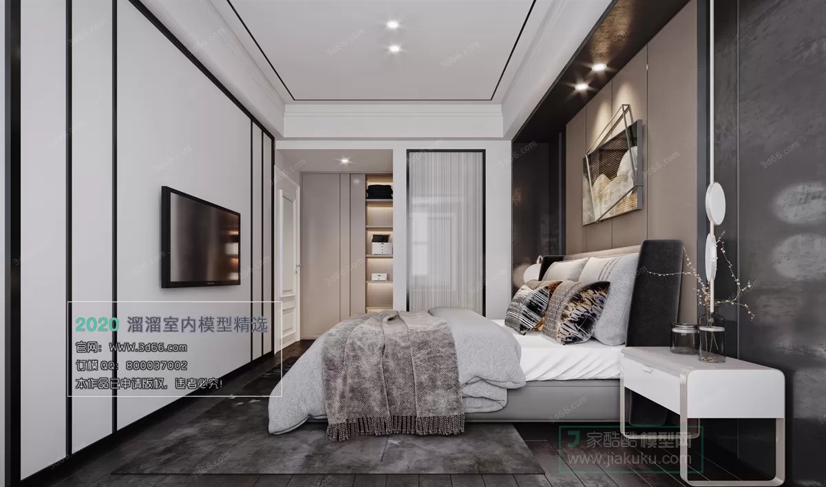 BEDROOM - MODERN STYLE - 3D MODELS