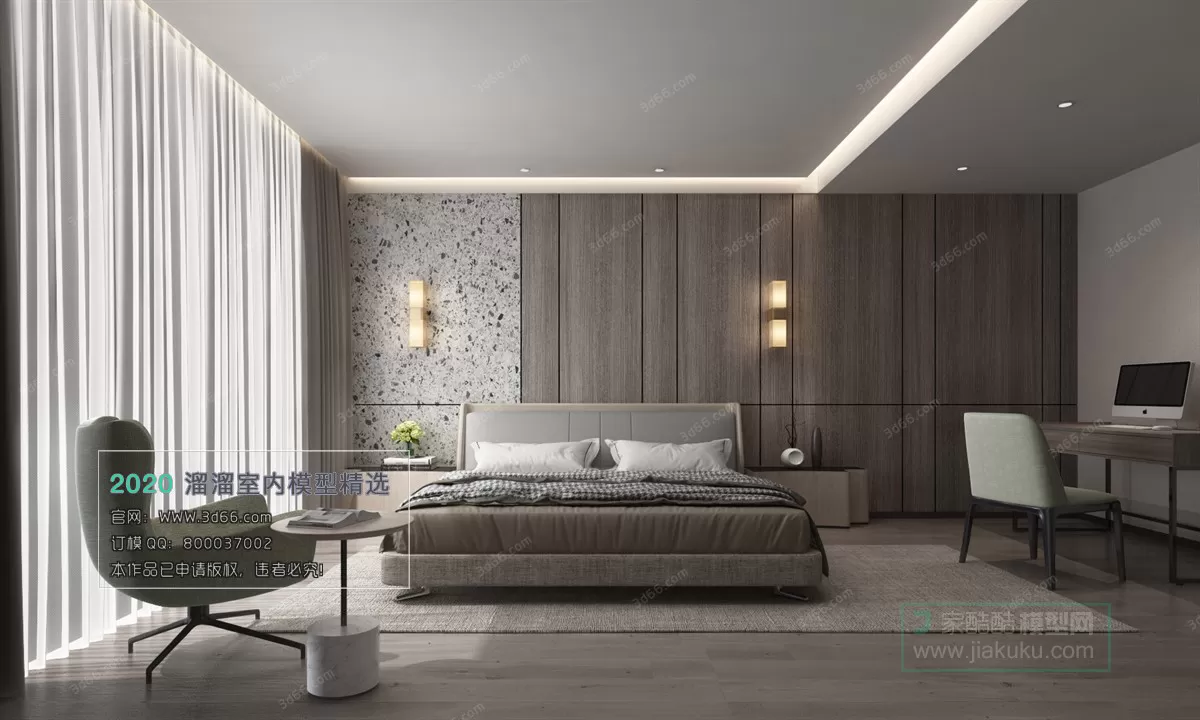 BEDROOM - MODERN STYLE - 3D MODELS