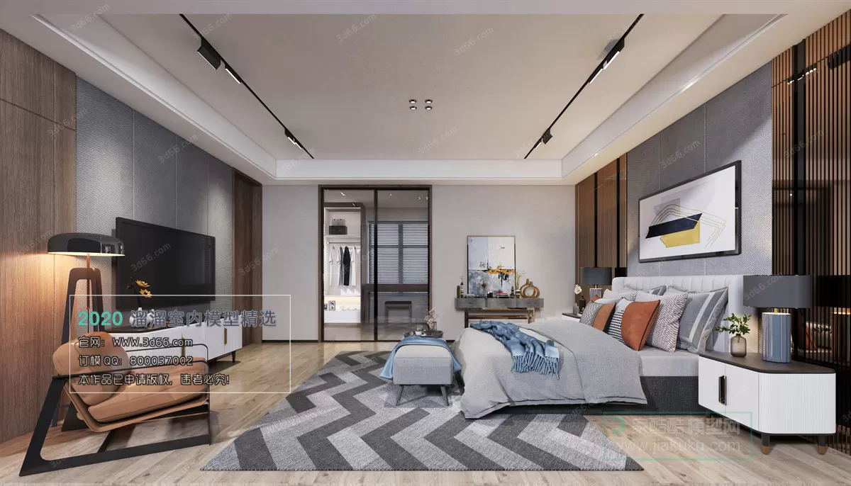 BEDROOM - MODERN STYLE - 3D MODELS