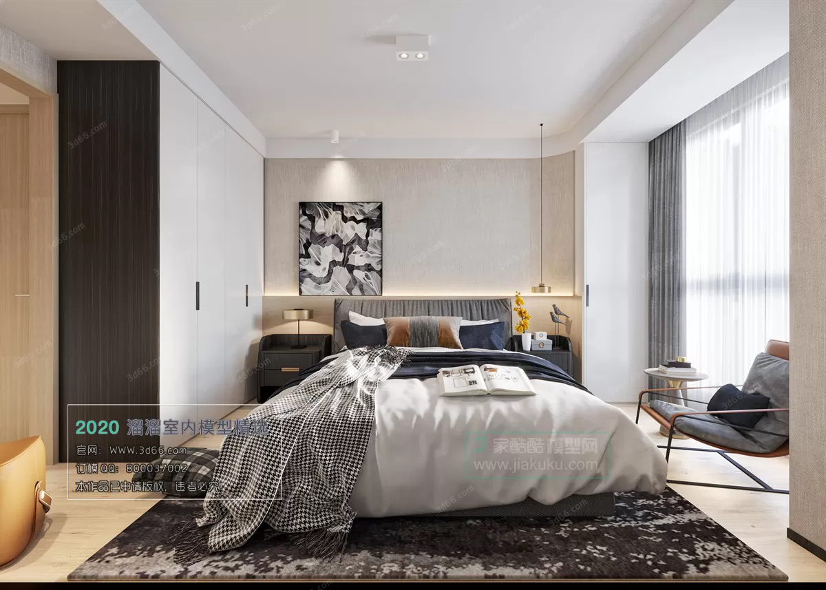 BEDROOM - MODERN STYLE - 3D MODELS