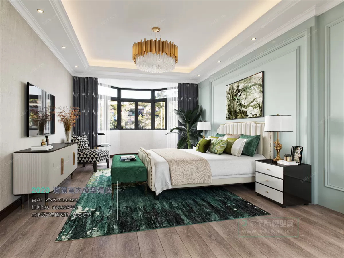 BEDROOM - MODERN STYLE - 3D MODELS