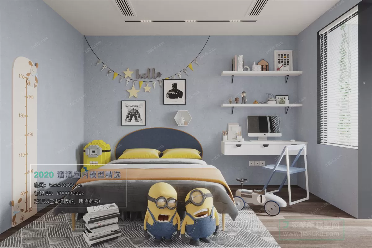 BEDROOM - MODERN STYLE - 3D MODELS