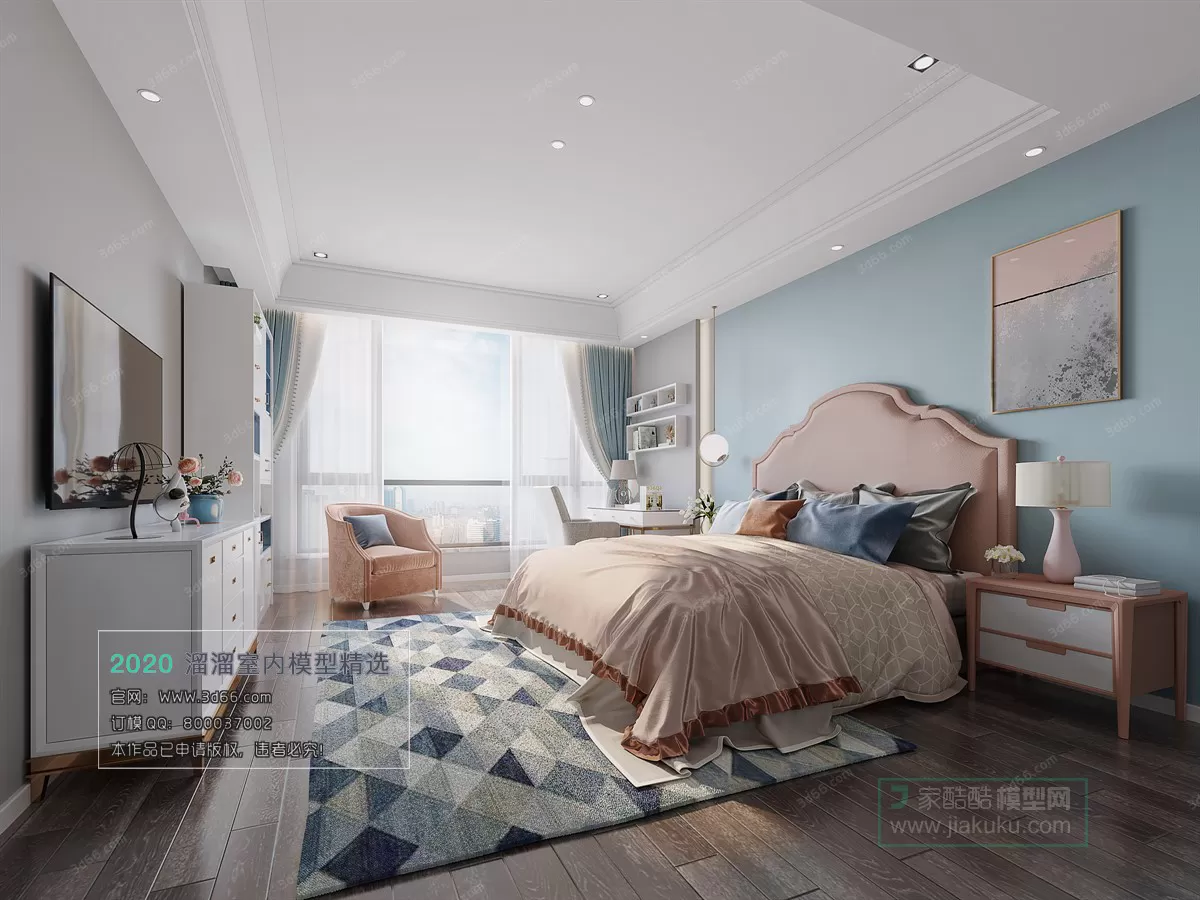 BEDROOM - MODERN STYLE - 3D MODELS