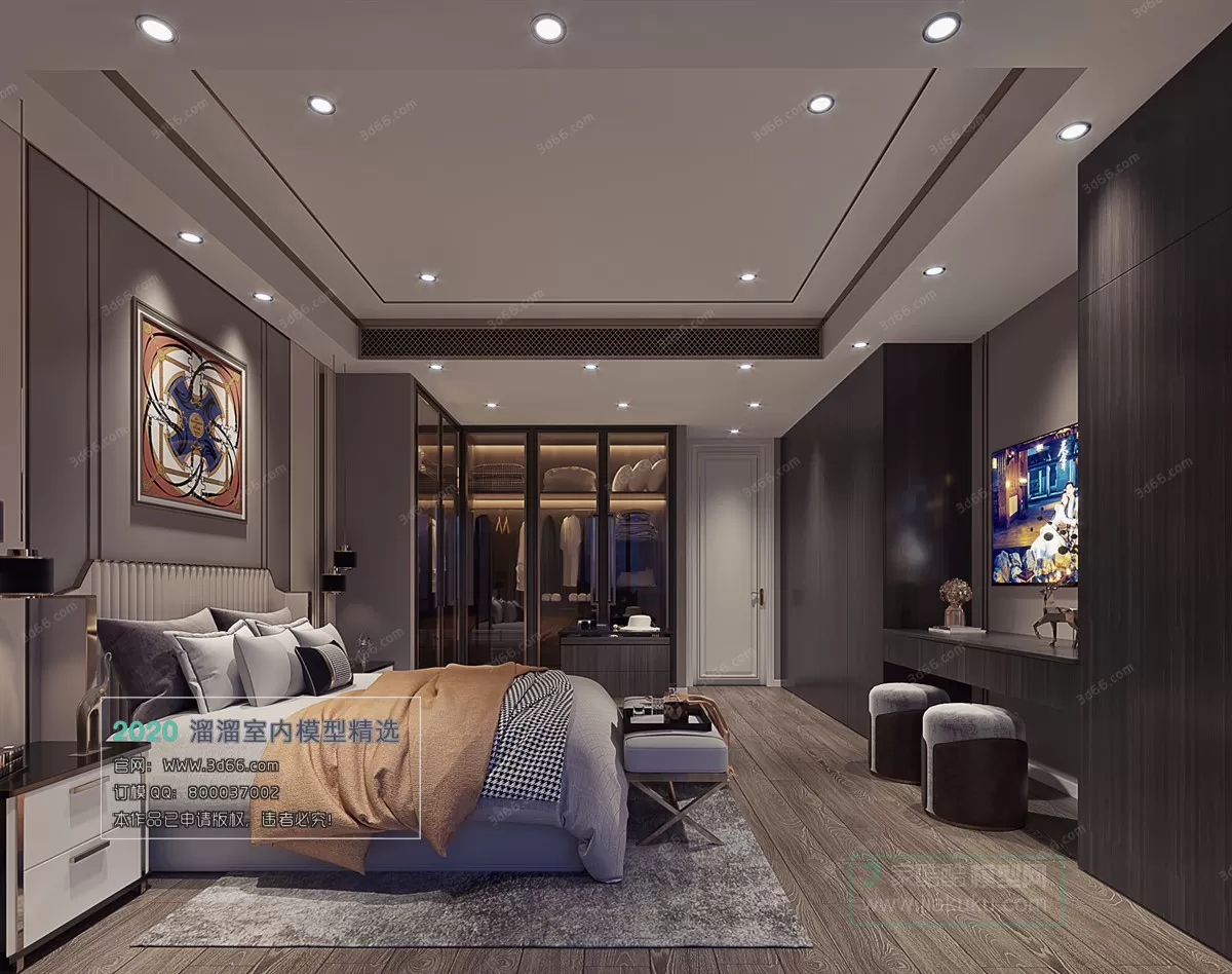 BEDROOM - MODERN STYLE - 3D MODELS