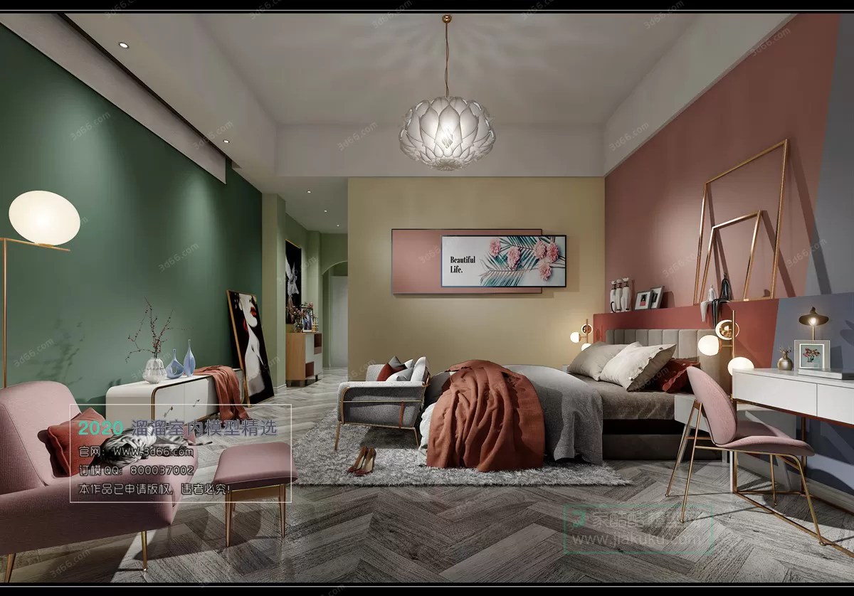 BEDROOM - MODERN STYLE - 3D MODELS