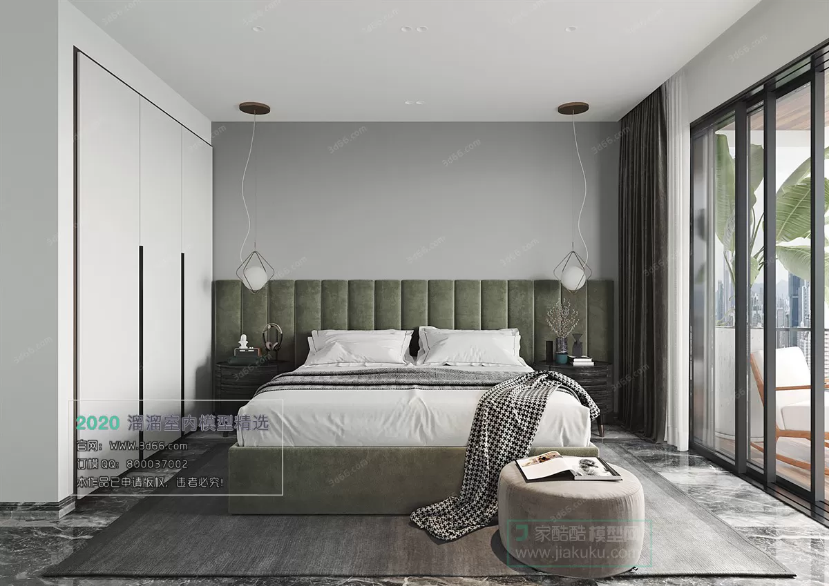 BEDROOM - MODERN STYLE - 3D MODELS