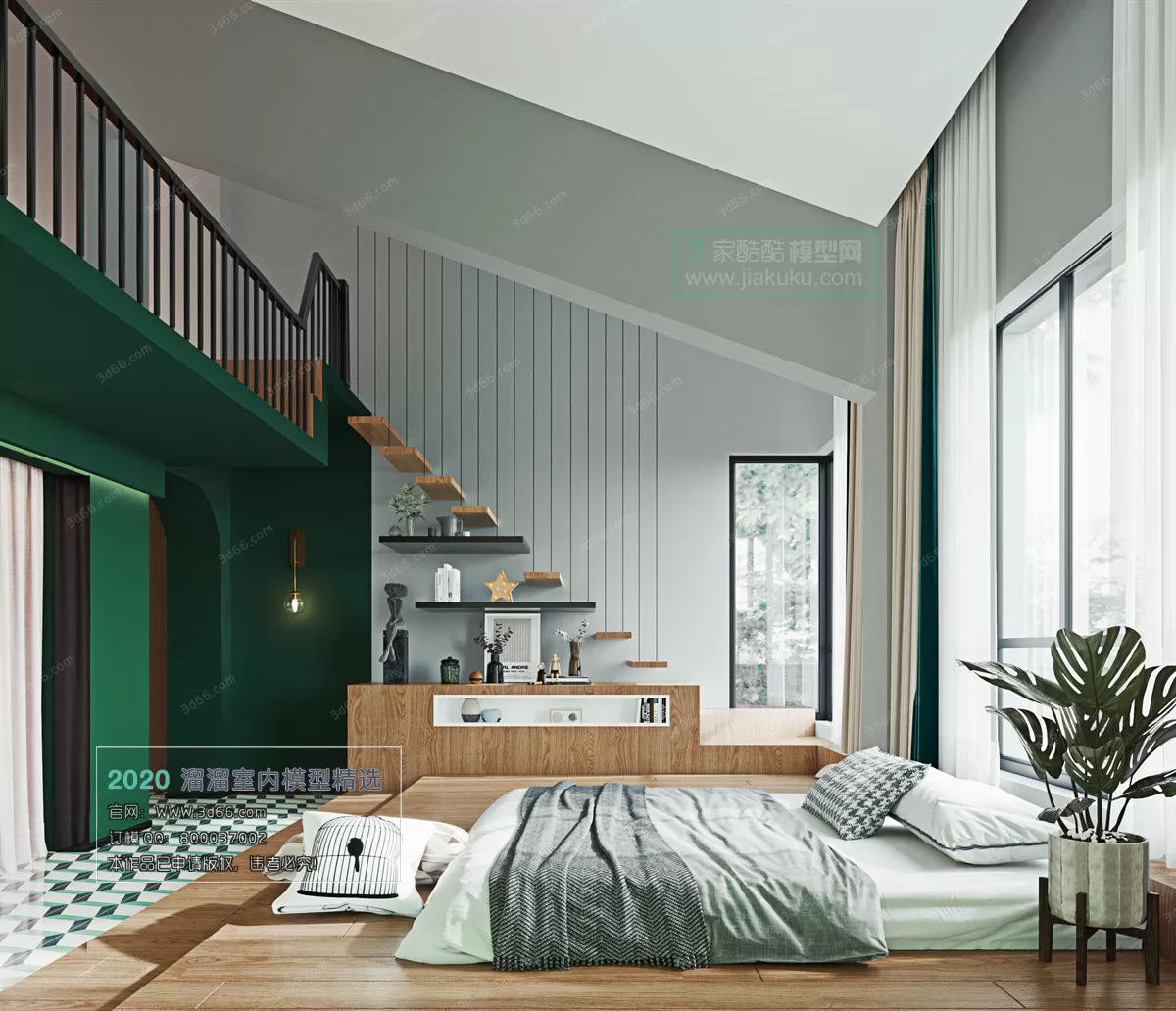 BEDROOM - MODERN STYLE - 3D MODELS