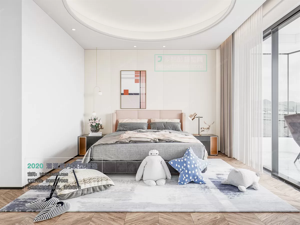 BEDROOM - MODERN STYLE - 3D MODELS