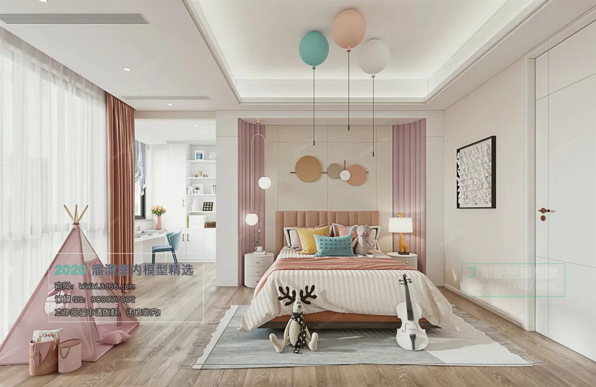 BEDROOM - MODERN STYLE - 3D MODELS