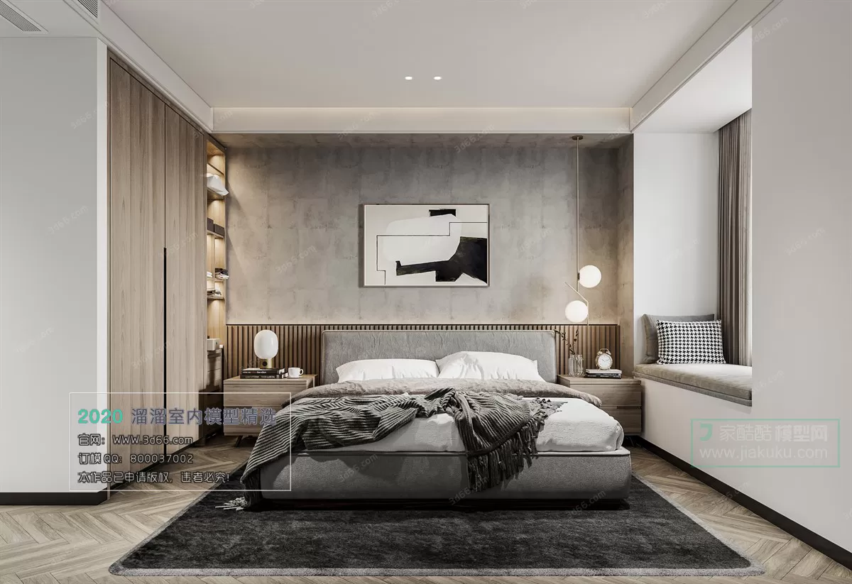 BEDROOM - MODERN STYLE - 3D MODELS