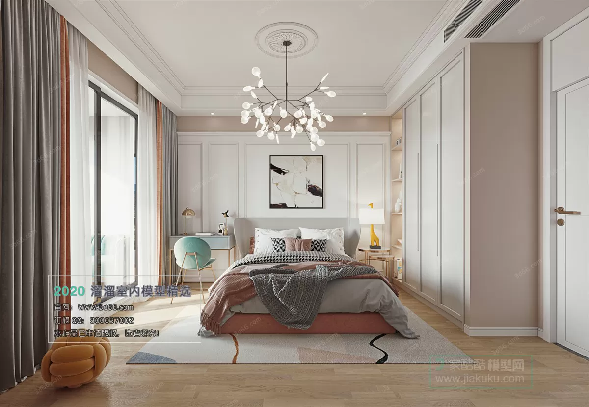 BEDROOM - MODERN STYLE - 3D MODELS