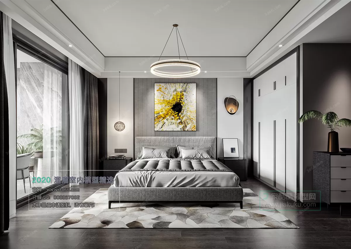 BEDROOM - MODERN STYLE - 3D MODELS