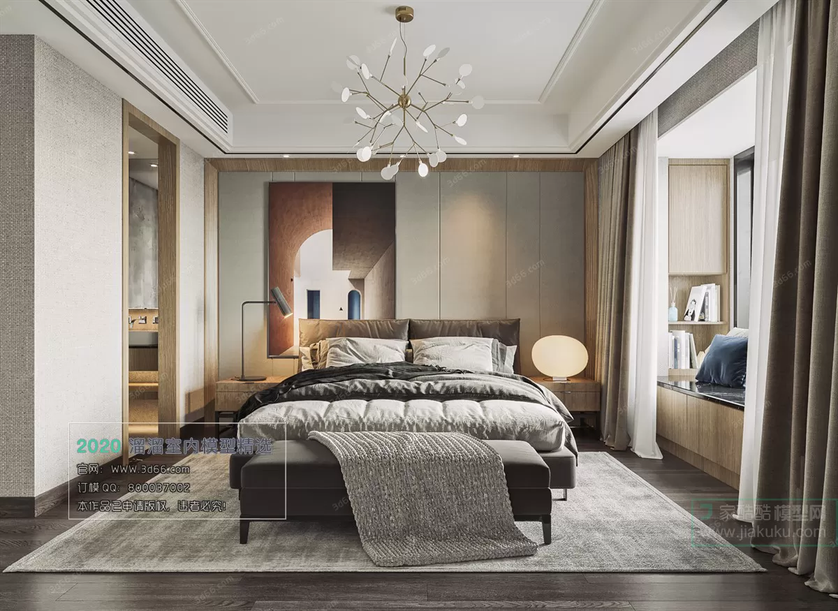 BEDROOM - MODERN STYLE - 3D MODELS